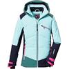 killtec Bambine e ragazze Giacca da sci/giacca funzionale impermeabile con cappuccio e paraneve KSW 403 GRLS SKI JCKT, mint, 128, 42071-000