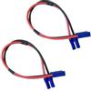 LINSYRC 2 Pezzi Adattatore di Connettore Maschio EC5 a Connettore Femmina EC5 Cavo di Prolunga 30CM 10AWG per Caricabatterie RC Aereo