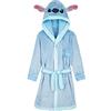Disney Vestaglia Bambino - Vestaglia in Pile Morbido - Stitch Simba Topolino Minnie (9-10anni, Blu)