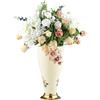 fanquare Vaso floreale in ceramica da 30,5 cm, per la decorazione della casa, piccolo vaso vintage per centrotavola, decorazione per matrimoni, scaffale, vaso decorativo per fiori