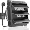 HG Power Ventilatore di Scarico 250 mm con Regolatore di Velocità Industriale da Parete 1100m³/h Ventola Aspirazione con Schermo Rete Ventilatore da Finestra Alluminio per Cantina Garage Cucina Louvre