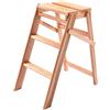 House Collection, Scaletta in Legno Naturale, 3 gradini, 38x58x64,5 cm