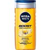 NIVEA MEN Doccia Shampoo Boost 6 x 250 ml, docciaschiuma uomo rinfrescante per corpo, viso e capelli, Gel e shampoo uomo energizzante con Caffeina naturale