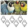 Granmagazz 6 Pezzi Anello per Zampe di Pappagalli, Anello Pappagallo Anelli per pappagallo Aperto Piede anello per Pappagallo,Anelli per Piede di Uccello di Apertura Uccello attività di addestramento