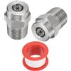 QUARKZMAN 2pz Ugelli per Idropulitrice Punta 1/4 Maschio Npt Ugelli Spruzzatori in Acciaio Inossidabile per Pistola Acqua, Scopa Acqua e Pulitore Carro (15 Gradi, Orifizio 1.156mm)