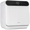 KLARSTEIN Oceana - Mini Lavastoviglie da Tavolo, Classe F, 125 kWh/anno, 2 Coperti, Freestanding, Libera Installazione, Lavaggio a 360°, 6 Programmi, Touch Control, Consumo: 6 L, Bianco