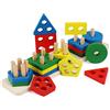 WolinTek Legno educativi del Bambino Giocattoli, Montessori Giocattoli Forme Geometriche Impilatore Giochi,Blocchi Costruzioni Puzzle di Legno,Regalo di Natale per Bambini 2 3 4 5 Anni (5 Set)