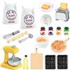 NUOGUAYI Miniatura Accessori per la Cucina, Accessori per Casa delle Bambole, 1/12 Mini Giocattolo da Cucina, Miniatura Farina Miscelatore Mattarello Biscotti, Gioco di Ruolo per Ragazzi e Ragazze (22PCS)