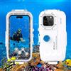 PULUZ Custodia impermeabile da 40 m per iPhone 14 Plus / 14 Pro Max / 13 Pro Max / 12 Pro Max / 11 Pro Max, per Surfing Snorkeling galleggiante foto video scattando custodia subacquea bianca