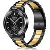 SeNool 22mm Cinturino per Xiaomi Watch S3 / Watch 2 Pro, Metallo Bracciale Acciaio Inossidabile Facile Installare Band per Xiaomi Mi Watch/Watch S1 / Watch S1 Active - Oro Nero