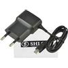 SHLOK Caricabatterie originale per AC-18E per Nokia 105,106,110, 207, 208, 210, 215, 216, 220, 225, 230, Asha 301, 503 Cavo di ricarica Micro USB, caricatore di rete nero con panno di pulizia Shlok
