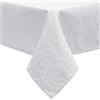 EUGAD Tovaglie Decorative Copritavolo Idrorepellente Elegante Tovaglia Piazza Impermeabile Anti Macchia per Casa Ristorante Bar Caffè Bianco 130x160 cm 0097ZB