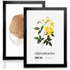 Aerzouser Confezione da 2 Cornici DIN a4, Nere, Cornice 21 x 29,7 cm, Plexiglass Infrangibile, Portafoto Moderna a4, Materiale PVC, Portafoto da Tavolo Adatta per Foto, Poster, Disegni di Bambini, Opere d'arte.