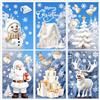 Nepfaivy Adesivi Natalizi per Finestre - 190 Pezzi Vetrofanie Natalizie per Vetrine Riutilizzabili, Removibili Stickers natale finestre con Fiocchi di neve Renna, Natale Decorazioni Casa in Vetro