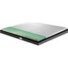 GEEMMA s.r.l. Topper rigido, correttore ORTOPEDICO BIOGREEN H6, DISPOSITIVO MEDICO DETRAIBILE, tessuto sfoderabile 4 lati in filo in ARGENTO - Topper singolo 80x190
