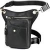 Le'aokuu Uomini Vera Pelle Marsupio per Moto Borsa a Tracolla Messenger a Spalla sacco di bum borsa dell'anca per gambe coscia 211-5