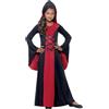 SMIFFYS Costume Vamp, Rosso e Nero, comprende Abito e Cappuccio, Dettaglio Allacciatura Halloween