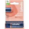 Labello Caring Beauty Nude - Matita per la cura delle labbra con colore e protezione solare, con SPF 30, vitamina E e olio di mandorle biologico, balsamo per labbra e guance (4,8 g)