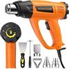 SEEKONE Pistola Termica, SEEKONE Pistola ad Aria Calda Professionale 2000W, 60℃- 600℃ Temperatura Regolabile Termosoffiatore Elettrica con 7 Accessori per Restringere il PVC, la Sbucciatura della Pittura