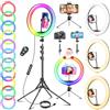 GerTong 11.5" Ring Light Professionale Grande Luce per Selfie Fotografia Trucco Youtube, Lampada con 40 Modalità & 13 Luminosità, Treppiede Luce ad Anello LED con Telecomando