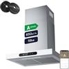 CIARRA CBCW6102 A+++ - Cappa aspirante 60 cm, 650 m³/h con filtro ai carboni attivi CBCF003 TouchControl a 4 livelli, incluso Booster