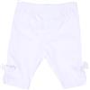 Ciabalù Leggins 3/4 Bambina con Fiocchi in Cotone Estivo Pantaloncino Corto (6 Mesi, Bianco)