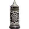 HAUCOZE Amoy-Art Boccale di Birra Tedeschi Germania Stemma Vichingo Beer Stein Mug con Coperchio per Compleanno Regalo Uomini Padre Marito 0.6 Liter