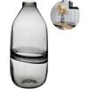 Avilia Vaso per Fiori e Decorazioni - Vaso per Arredamento Camera, Cucina e Salotto, in Vetro, 13.7x30cm, Grigio