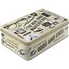 Nostalgic-Art Whatever Odds & Ends Box - Contenitore Piatto in Stile retrò, 2,5 l, Idea Regalo per la Tua casa, Barattolo di Latta con Coperchio, Design Vintage