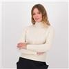 Hekla & Co Maglione a collo alto in lana con motivo a treccia