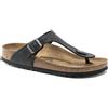 BIRKENSTOCK GIZEH BLACK OILED LEATHER