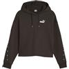 PUMA FELPA CON CAPPUCCIO CROP TAPE DONNA