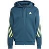 ADIDAS FELPA FULL ZIP CON CAPPUCCIO 3 STRIPES