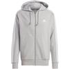 ADIDAS FELPA FULL ZIP CON CAPPUCCIO ESSENTIALS 3 STRIPES