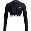 UNDER ARMOUR MAGLIA MANICA LUNGA HEATGEAR® MEZZA ZIP CROP DONNA