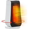 Ninonly Stufetta Elettrica Basso Consumo Bagno Ninonly 1200w Termoventilatore Elettrico Basso Consumo con 90°Oscillazione, 6 Modalità Regolabili Riscaldamento Rapido 3s Per Camera da Letto Home Office
