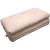 Vivere Zen Futon Pouff Ergo - Divano Letto 11 cm (cotone + polylatex o lattice) (Futon Pouff greggio 140x195 + inserto in lattice)