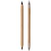 Matita inesauribile e penna a sfera con refill nero e fusto in bamboo personalizzate o neutre