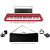 Casio CT-S1 RD ROSSA Tastiera 61 Tasti Dinamici Usb + BORSA +Sustain + alimentat