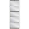 MIlani Home JEFF - scarpiera moderna 5 ante con specchio