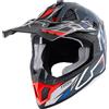 Givi CASCO CROSS 70.1 VECTOR CARBON BIANCO BLU ROSSO | GIVI