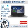 LENOVO B51 Notebook 15" Cpu Intel i5-6200u 8gb RAM 240gb SSD W10Pro GRADO A-