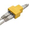 COVVY RJ45 Connettore Femmina Femmina Splitter Rete Adattatore 1-2 Donne Porto Cat 5 / Gatto 6 Lan Cavo Ethernet Doppio Connettore Adattatore Socket (1Pcs, yellow)