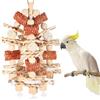 YIXUND Pannocchia di mais naturale e luffa fette di fette di uccello, giocattoli da masticare per pappagalli grigi africani, ara, cacatua, amazzoni e altri pappagalli medi