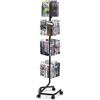 VEVOR Espositore per Brochure con 5 Ruote Porta Cartoline Girevole 32 Tasche