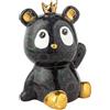 BRANDANI Salvadanaio Panda 12x11cm Dolomite Nero