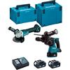 Makita dlx2125tj1 - Combo Kit DGA504Z + DHR243Z+DC18RC+BL1850Bx2 18 V Li-Ion 5,0 Ah Makpac