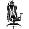 DIABLO X-Horn 2.0 Sedia da Gaming Gamer Poltrona da Ufficio Scrivania Girevole Braccioli 3D Design Ergonomico Supporto Lombare Meccanismo di Inclinazione Nero-Bianco Normal (L)