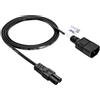 Akyga AK-PC-15A - Cavo di alimentazione IEC C7/C14, 1,5 m, CCA nero, cavo di alimentazione