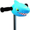 Scootaheadz - Testa di monopattino Shark - Per personalizzare i monopattini per bambini - Dai 3 anni - Manubrio Shark Head in blu, rosso e argento - Accessori per monopattini per bambini